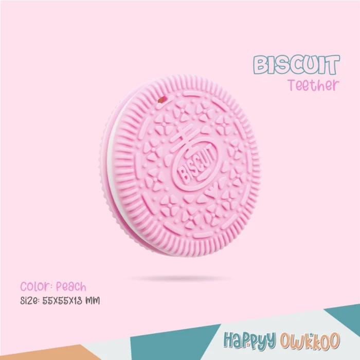 Biscuit-Pink Baby Items, Teether, Silicone Teether, Silicone Products, Baby Toys, Baby Training