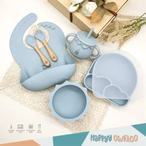 Silicone – Baby Feeding Set | Toddler-Blue