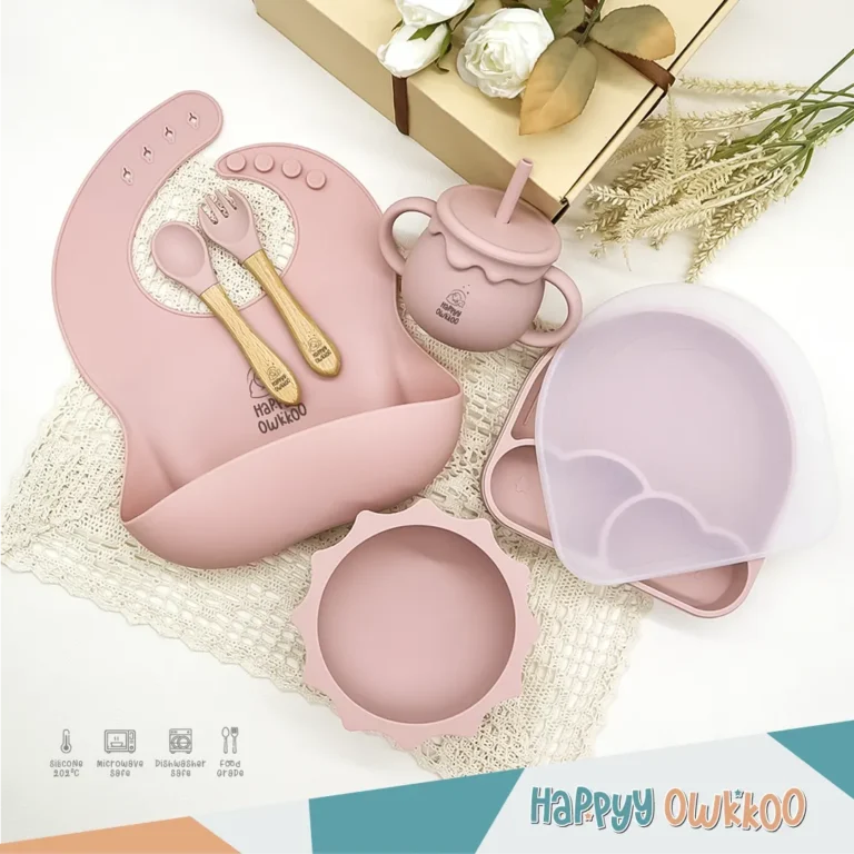 Silicone - Baby Feeding Set | Toddler-Pink - Image 1