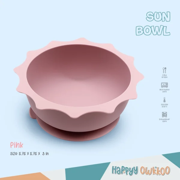 Silicone - Baby Feeding Bowl | Sun-Pink
