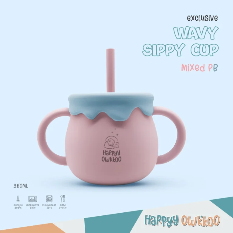 Silicone - Wavy Water Sippy Cup - Mixed PB - Image 1