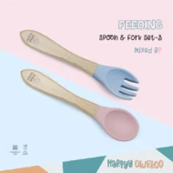 Baby Spoon & Fork Set - Wooden - Image 4