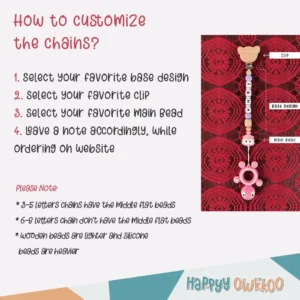 Pacifier Chains - Silicone Letters | Customizable - Image 2