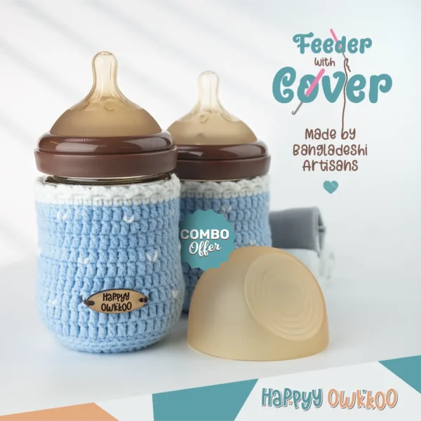 Baby Milk Feeder with Cover | Combo | Blue
