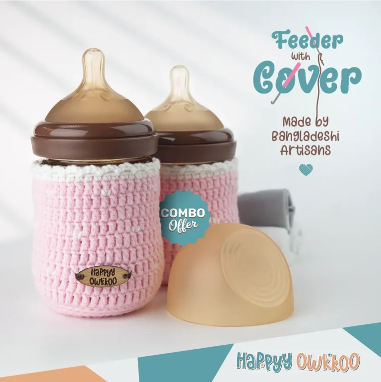 Baby Milk Feeder with Cover | Combo | Pink - Image 1