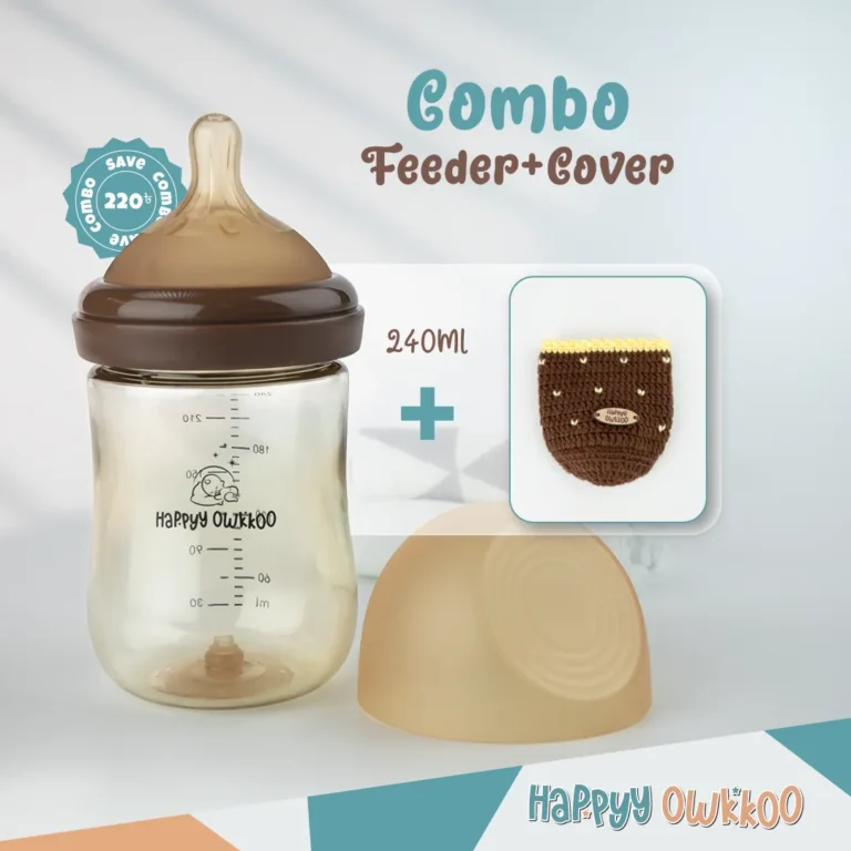Baby Milk Feeder with Cover | Combo | Brown - Image 3