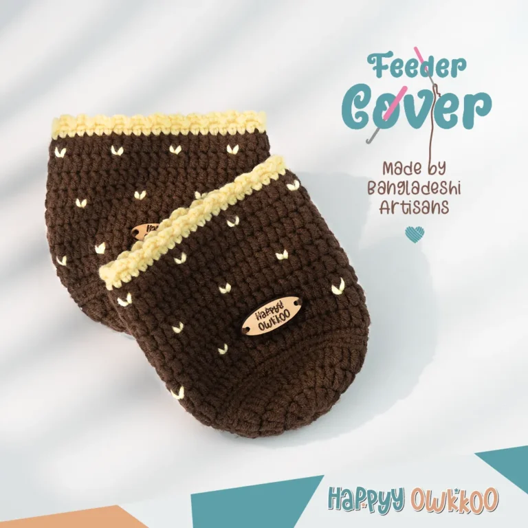 Handmade Feeder Cover - Crochet | Brown - Image 1