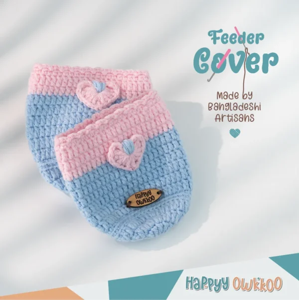 Handmade Feeder Cover - Crochet | Heart