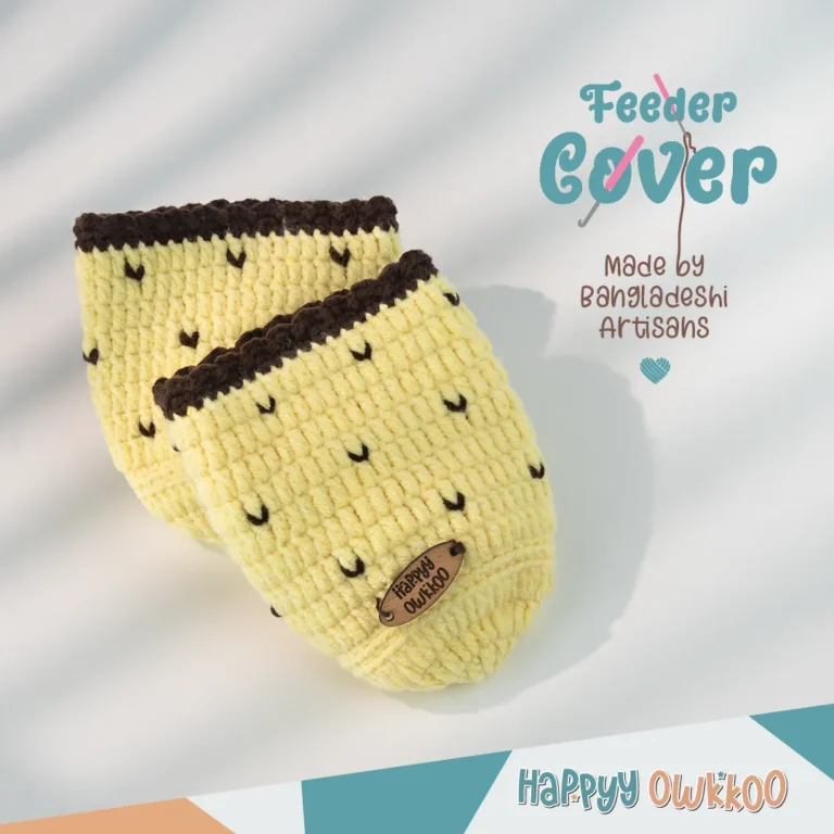 Handmade Feeder Cover - Crochet | Yellow - Image 1